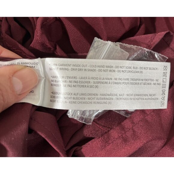 Revolve Keepsake Wine-Coloured Pleated Mini Halter Dress Womens Size S - Picture 10 of 14